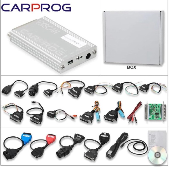 CARPROG V10.93 Full Auto ECU Programmer airbag Reset Detector Full Set 21 Adapte - Picture 4 of 6